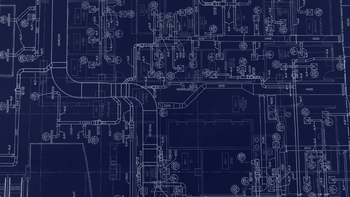 technical blueprint of building mechnaical system
