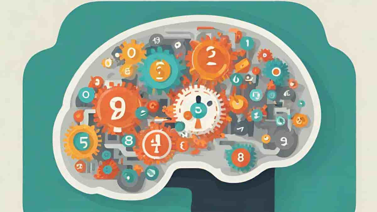 number processing brain illustration