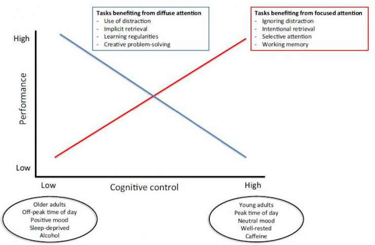 cognitive control distraction benefits the aging brain