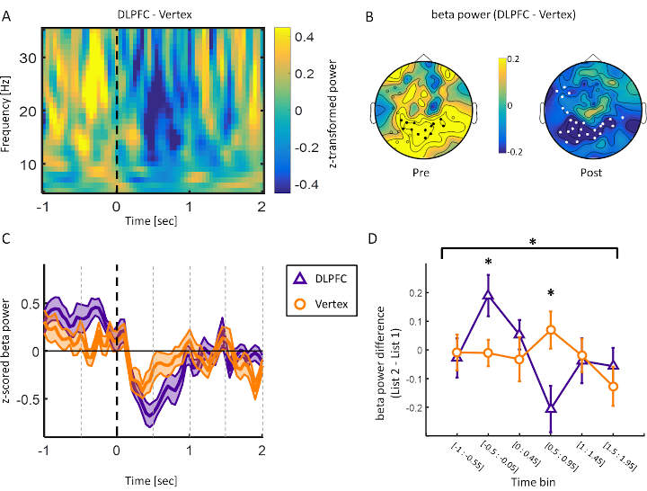 electroencephalography results of repetitive transcranial magnetic stimulation